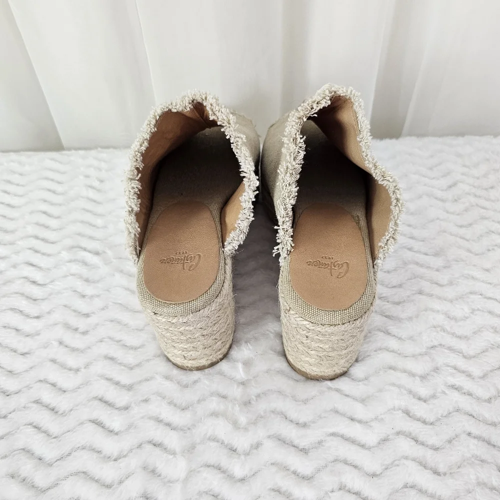 Castañer Queral Espadrille Canvas Wedge Mule Sandal Size 36 - Picture 6 of 8